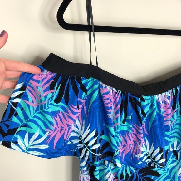 Laundry Tropical Print Off-Shoulder Dress NWT - Picture 3 of 7